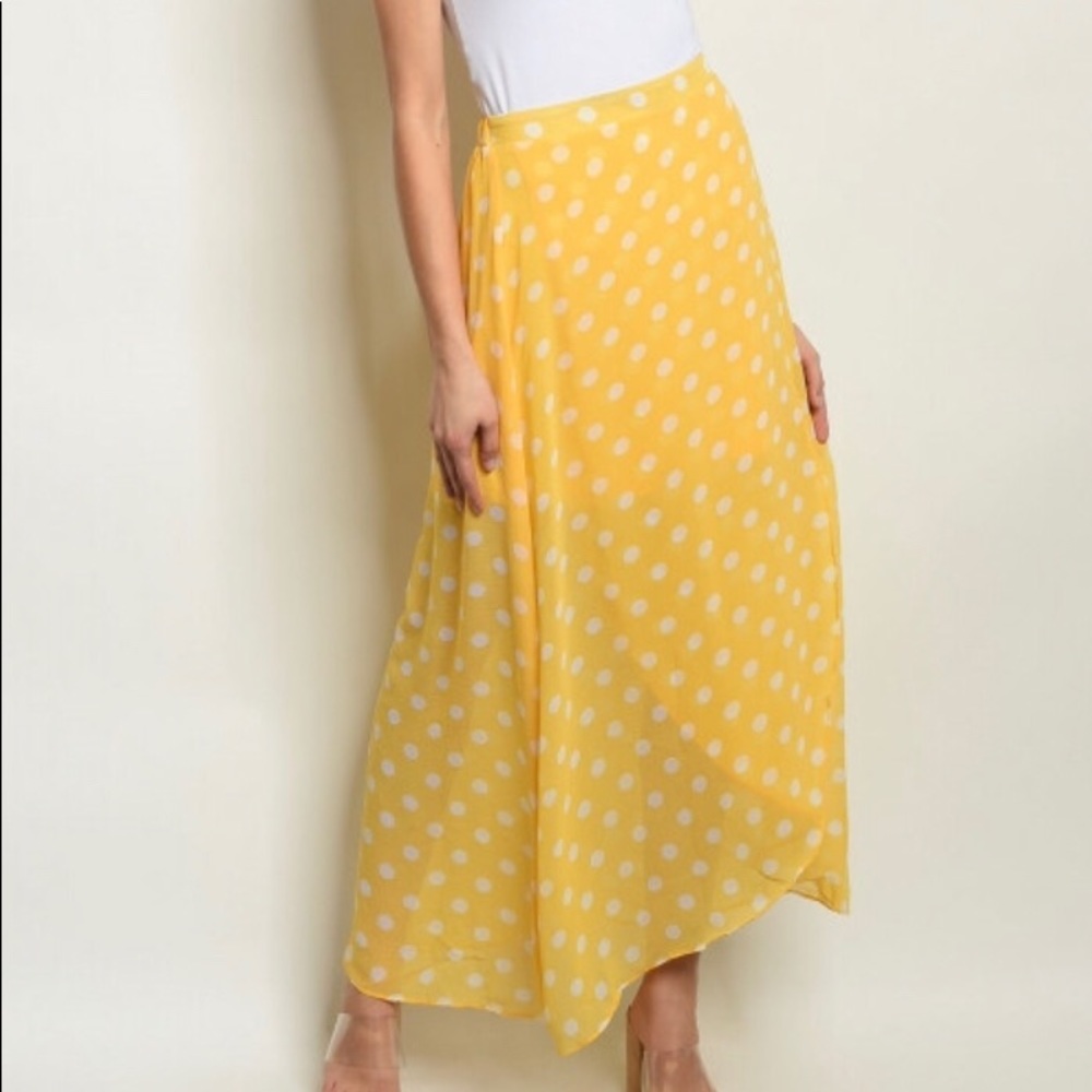 Yellow Polka Dot Skirt